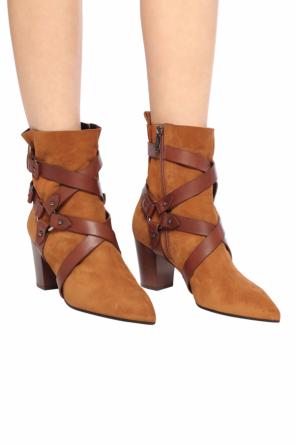 ‘jakie’ heeled suede ankle boots, zdjęcie 2 ‘jakie’ heeled suede ankle boots od Balmain